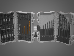 drill bit set Modèle 3D