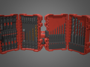 drill bit set Modèle 3D