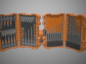 drill bit set Modèle 3D