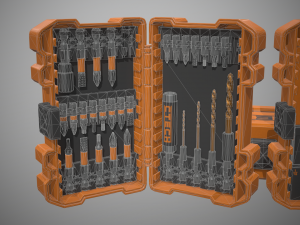 drill bit set Modèle 3D