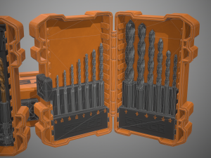 drill bit set Modèle 3D