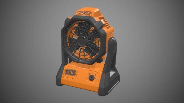 jobsite fan 3D 模型 .c4d .max .obj .3ds .fbx .stl .blend 