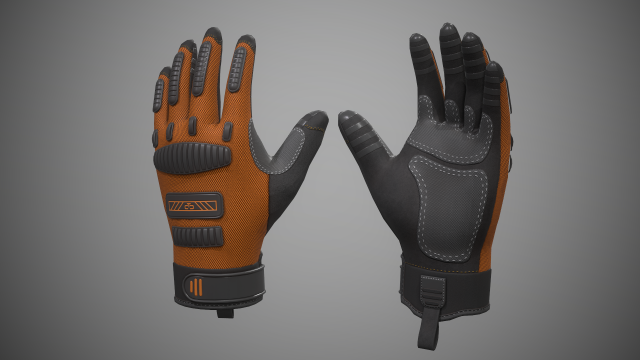 work gloves 3D 모델 .c4d .max .obj .3ds .fbx .stl .blend 
