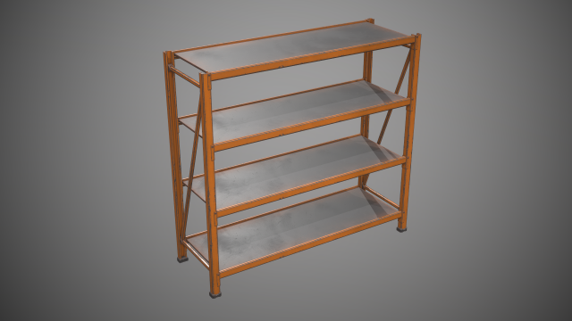 industrial shelf Modèle 3D .c4d .max .obj .3ds .fbx .stl .blend 