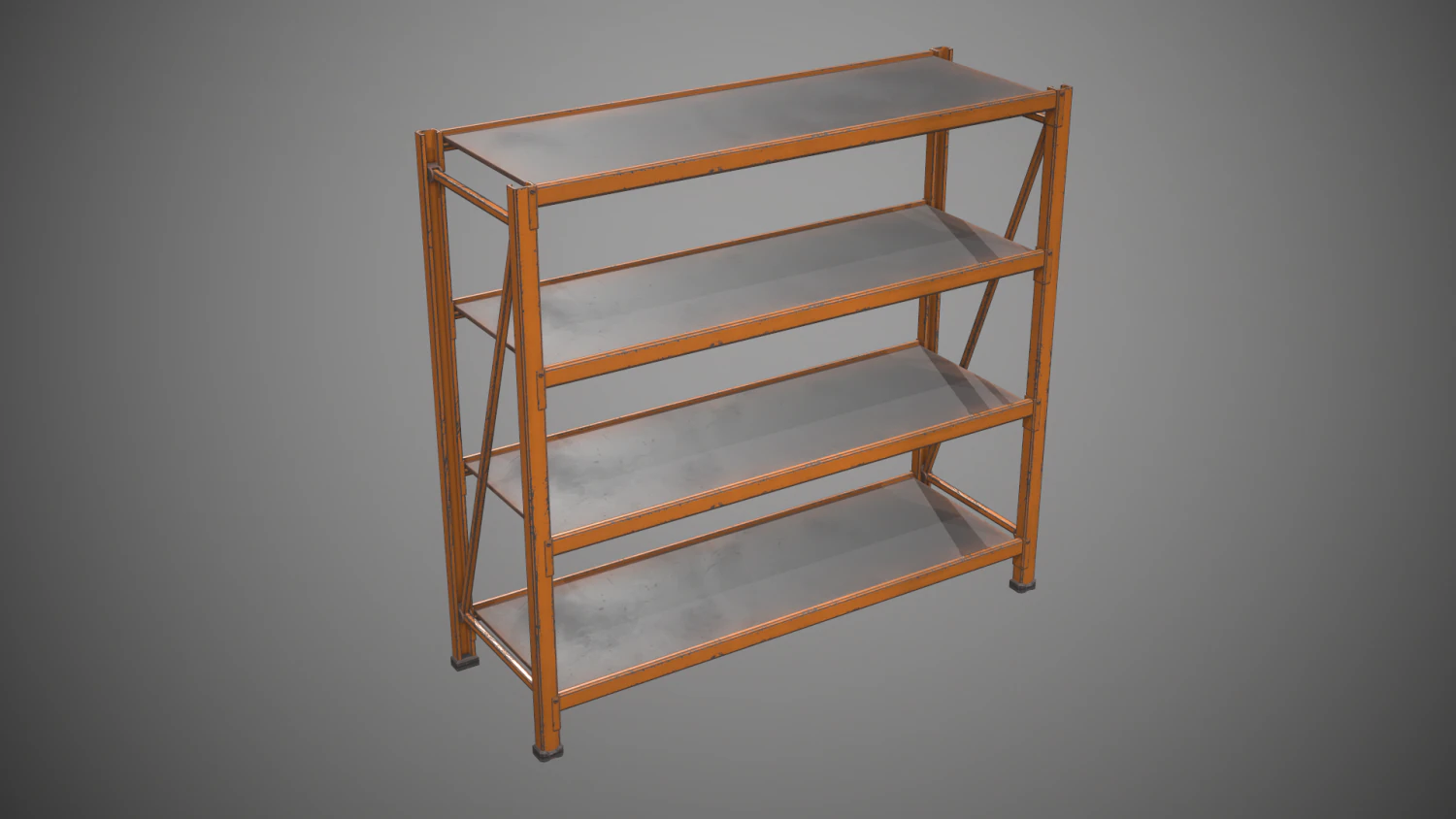 industrial shelf 3D Model .c4d .max .obj .3ds .fbx .stl .blend 
