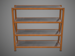 industrial shelf Modèle 3D