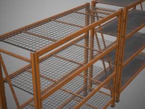 industrial shelf Modèle 3D