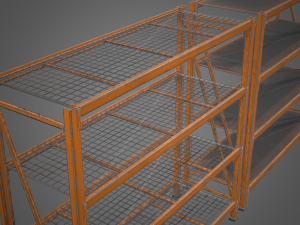 industrial shelf Modèle 3D