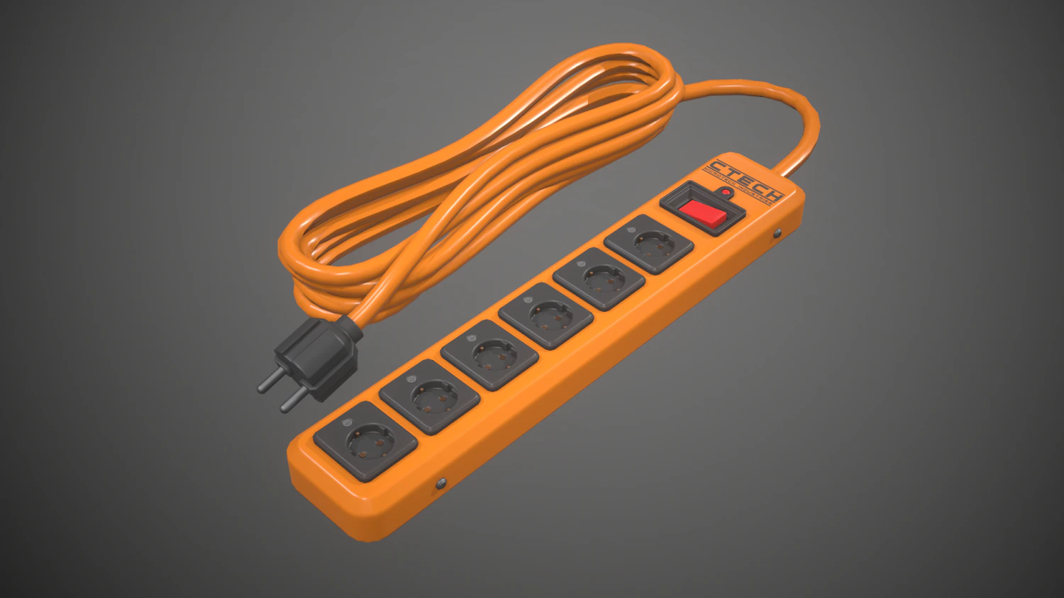 power strip 3D Model .c4d .max .obj .3ds .fbx .stl .blend 