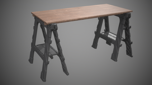 sawhorse 3Dモデル .c4d .max .obj .3ds .fbx .stl .blend 