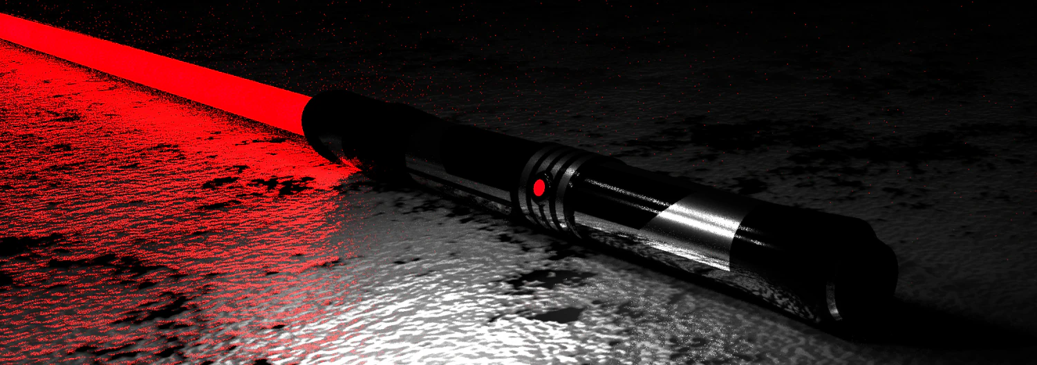 lightsaber red 3D Model .c4d .max .obj .3ds .fbx .stl .blend 