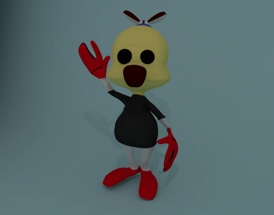 cartoony character 3D Model .c4d .max .obj .3ds .fbx .stl .blend 
