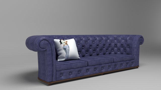 sofa and cushion 3D Model .c4d .max .obj .3ds .fbx .stl .blend 