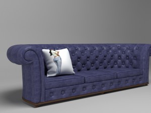 sofa and cushion Modèle 3D