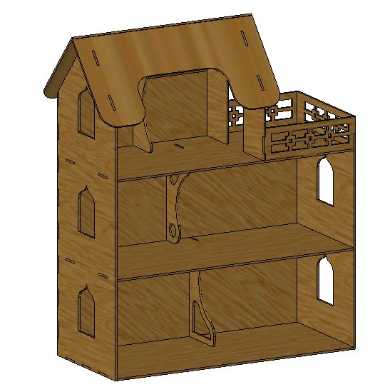 गुड़िया का घर 3D मॉडल .c4d .max .obj .3ds .fbx .stl .blend 