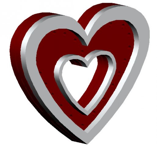 the heart of plywood luminous 3D 模型 .c4d .max .obj .3ds .fbx .stl .blend