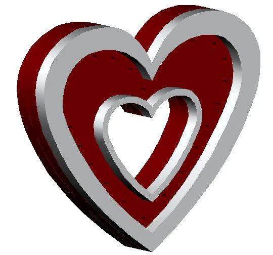 the heart of plywood luminous 3D Model .c4d .max .obj .3ds .fbx .stl .blend 