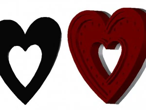 the heart of plywood luminous 3D Model