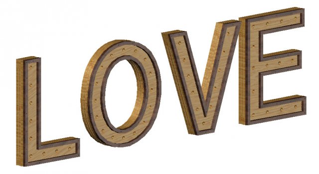 letters for photo shoots with lighting 3D Модель .c4d .max .obj .3ds .fbx .stl .blend 