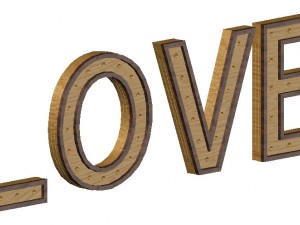 letters for photo shoots with lighting 3D Модель