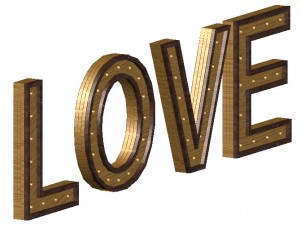 letters for photo shoots with lighting 3D Модель
