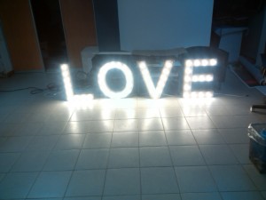 letters for photo shoots with lighting 3D Модель