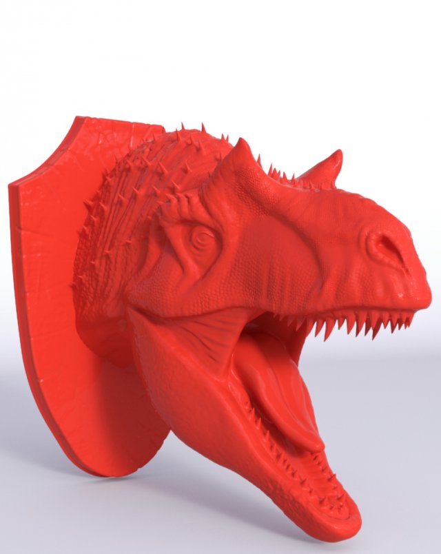 alossaur wall trophy 3D प्रिंट मॉडल .c4d .max .obj .3ds .fbx .stl .blend 