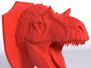alossaur wall trophy 3D Print Model