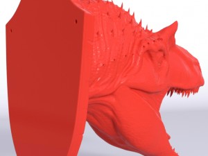 alossaur wall trophy 3D प्रिंट मॉडल
