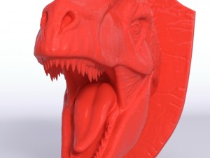 alossaur wall trophy 3D प्रिंट मॉडल