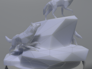 low poly wolves 3D प्रिंट मॉडल