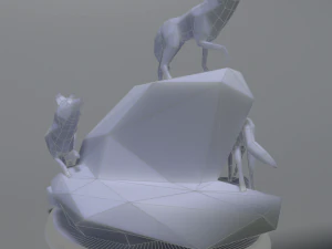 wilki o niskiej zawartości poli Model do druku 3D