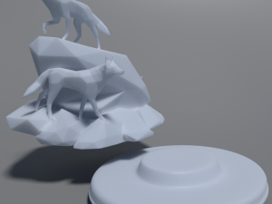 low poly wolves 3D प्रिंट मॉडल