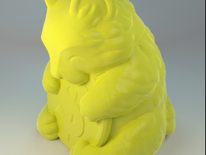 cute lucky cat Model Cetak 3D
