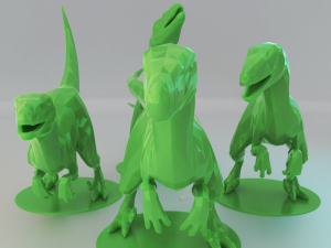 low poly raptors pack 3D प्रिंट मॉडल