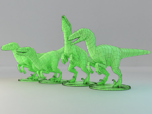 low poly raptors pack 3D प्रिंट मॉडल