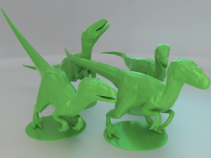 low poly raptors pack 3D प्रिंट मॉडल