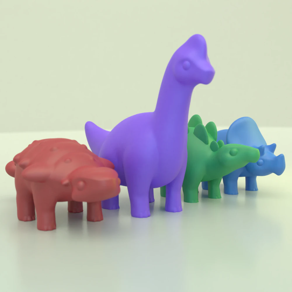 cute dinosaurs 3D Print Model .c4d .max .obj .3ds .fbx .stl .blend 