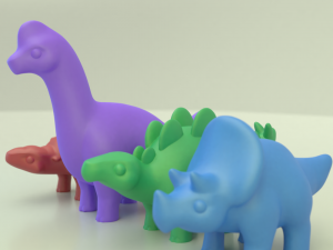 cute dinosaurs 3Dプリントモデル