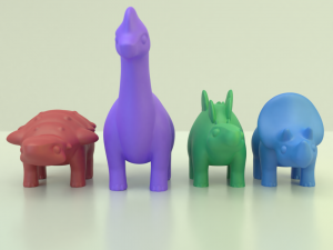 cute dinosaurs 3Dプリントモデル