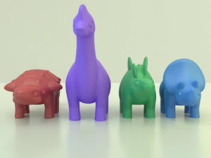 cute dinosaurs 3D Print Model
