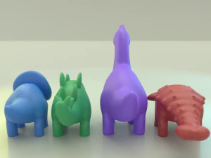 cute dinosaurs 3D Print Model