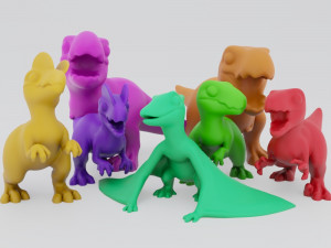 cute carnivores 3D Print Model