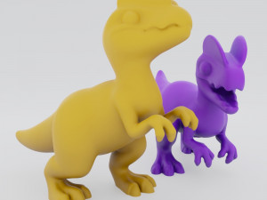 cute carnivores 3D Print Model