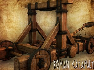 roman catapult Modello 3D