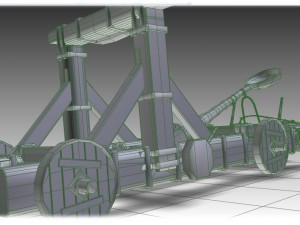 roman catapult 3D Model