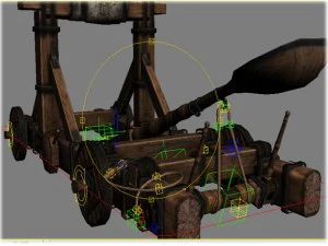 armamento catapulta romano Modello 3D