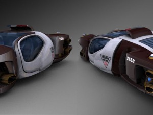 police hovercar 3D-Modell