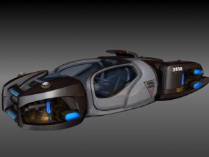 police hovercar 3D Model