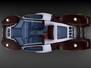 police hovercar 3D Model